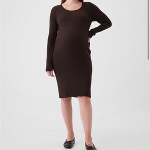 Gap maternity CashSoft ribbed midi sweater dress